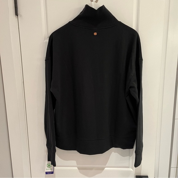 Woman’s XL - GAIAM Aura Mock Neck Quarter Zip Pullover | Sweatshirt | Black - Picture 2 of 9